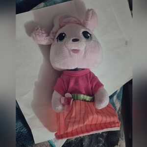 Source Unknown Pink and Green Plush Doll